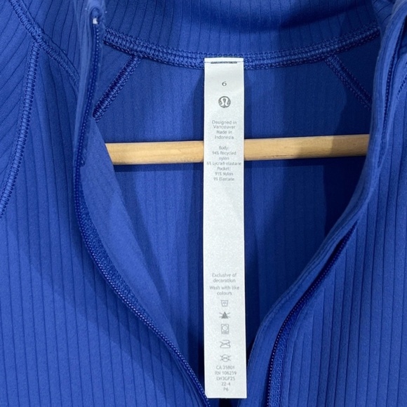 Lululemon Its Rulu Run Cropped Half Zip *Ribbed Psychic - Picture 10 of 11
